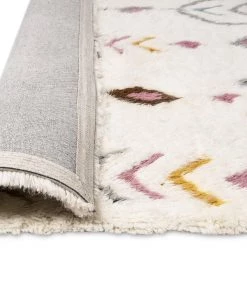 Miss Amara Chikita Pastel Multi-Colour Tribal Shag Rug All Rugs