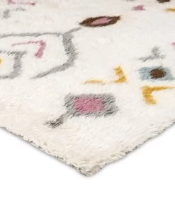 Miss Amara Chikita Pastel Multi-Colour Tribal Shag Rug All Rugs