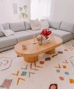 Miss Amara Chikita Pastel Multi-Colour Tribal Shag Rug All Rugs