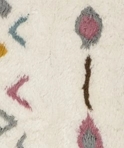 Miss Amara Chikita Pastel Multi-Colour Tribal Shag Rug All Rugs