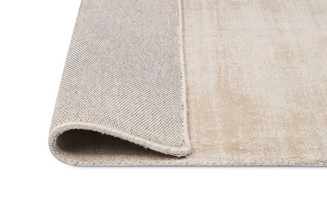 Miss Amara Claude Beige And Ivory Distressed Viscose Rug