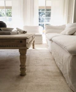 Miss Amara Claude Beige And Ivory Distressed Viscose Rug