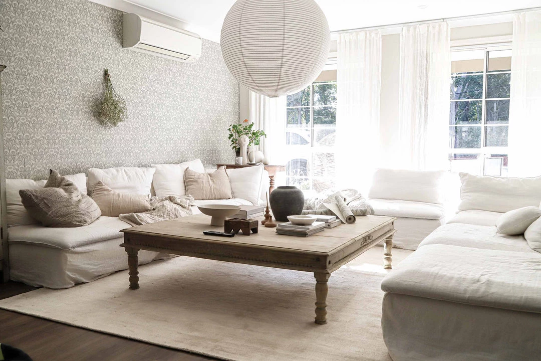 Miss Amara Claude Beige And Ivory Distressed Viscose Rug