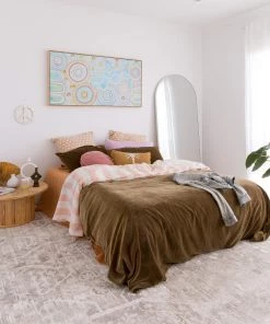 Miss Amara Clementine Grey And Ivory Distressed Floral Rug