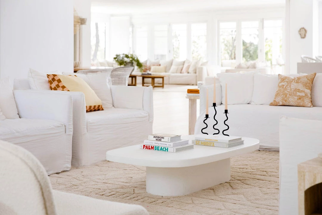 Miss Amara Coco Ivory Tribal Textured Washable Shag Rug