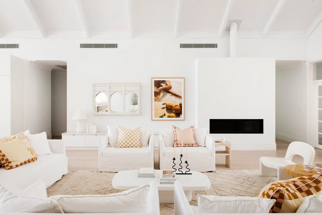 Miss Amara Coco Ivory Tribal Textured Washable Shag Rug