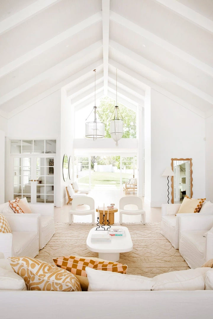 Miss Amara Coco Ivory Tribal Textured Washable Shag Rug