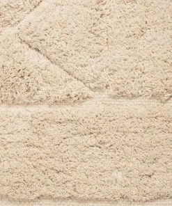 Miss Amara Coco Ivory Tribal Textured Washable Shag Rug