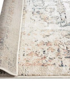 Miss Amara Constance Beige And Blue Distressed Floral Rug