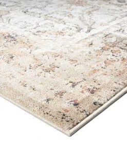 Miss Amara Constance Beige And Blue Distressed Floral Rug