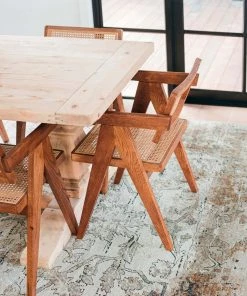 Miss Amara Constance Beige And Blue Distressed Floral Rug