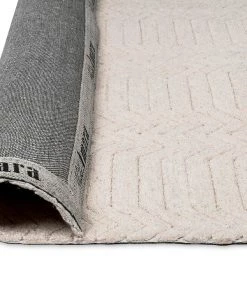 Miss Amara All Rugs Cualli Ivory Cream Textured Rug