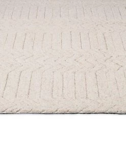 Miss Amara All Rugs Cualli Ivory Cream Textured Rug