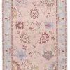 Miss Amara Dakota Blue And Pink Bordered Floral Rug All Rugs