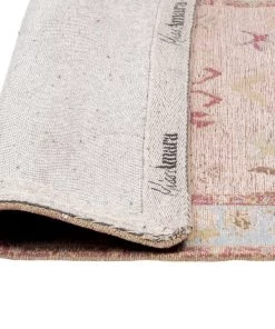 Miss Amara All Rugs Dakota Blue And Pink Bordered Floral Runner Rug