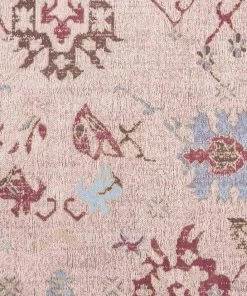 Miss Amara Dakota Blue And Pink Bordered Floral Rug All Rugs