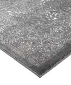 Miss Amara Dalma Charcoal Grey And Ivory Traditional Distressed Rug All Rugs
