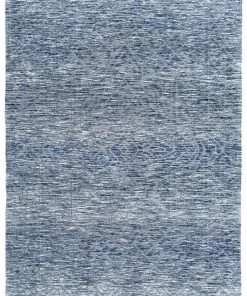 Miss Amara Darcy Blue Ivory And Charcoal Textured Tribal Rug