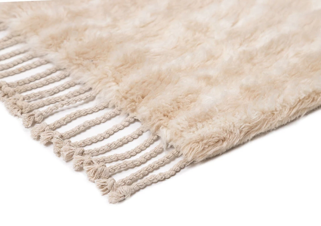 Miss Amara Daria Beige And Cream Abstract Tribal Wool Rug All Rugs