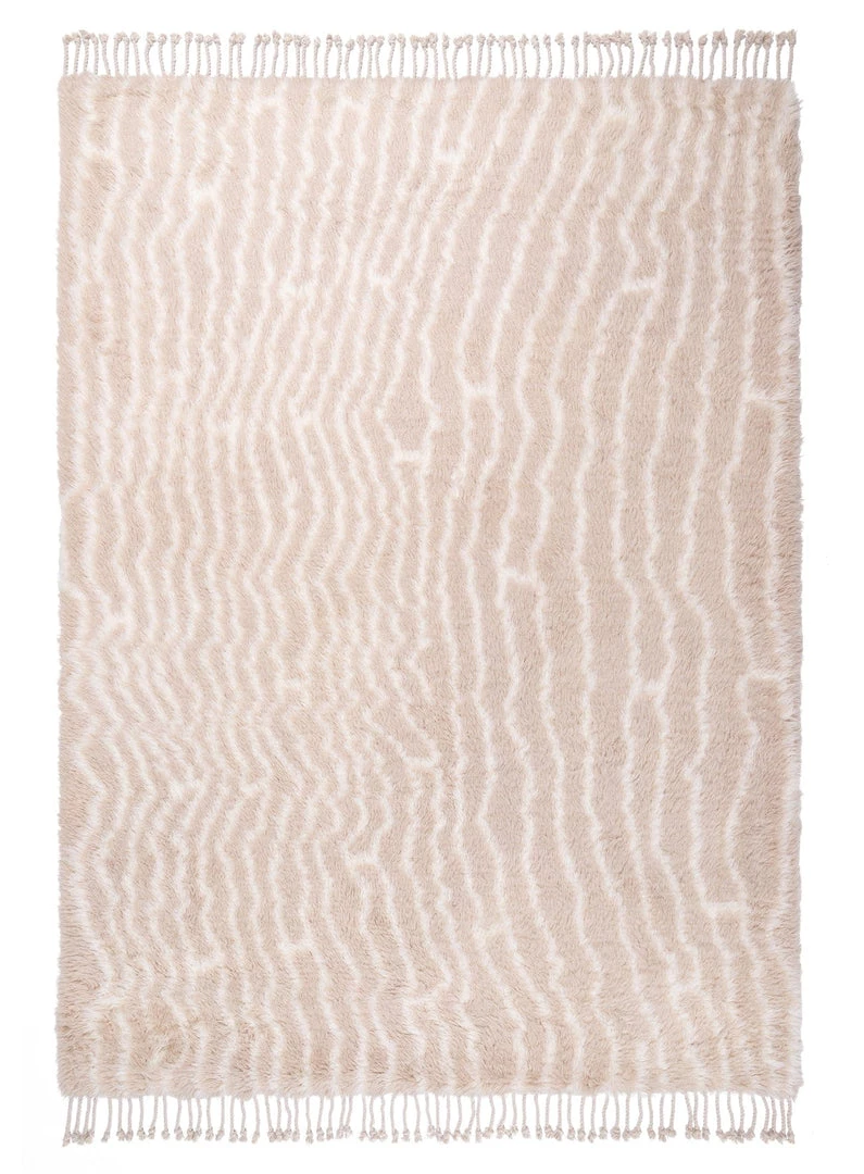 Miss Amara Daria Beige And Cream Abstract Tribal Wool Rug All Rugs
