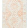 Miss Amara Dayanna Orange And Cream Tribal Washable Runner Rug