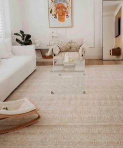 Miss Amara All Rugs Delphine Ivory And Beige Tribal Transitional Rug