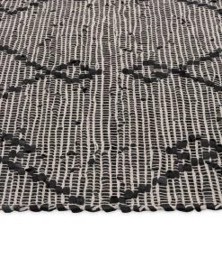 Miss Amara All Rugs Ebba Black And Cream Tribal Rug