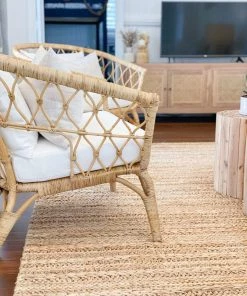 Miss Amara Eboni Chunky Braided Jute And Cotton Rug All Rugs