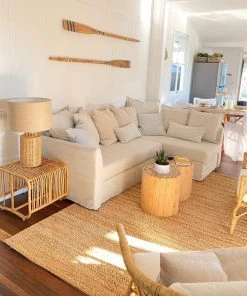 Miss Amara Eboni Chunky Braided Jute And Cotton Rug All Rugs