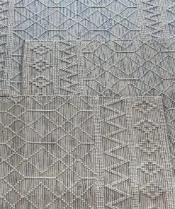 Miss Amara Esme Grey Tribal Pattern Wool And Hemp Flatweave Rug All Rugs