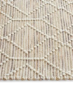 Miss Amara Edita Taupe Tribal Pattern Wool And Hemp Flatweave Rug All Rugs