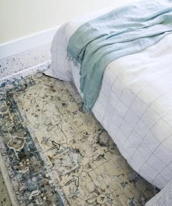 Miss Amara All Rugs Eleanor Cream Blue And Tan Traditional Rug