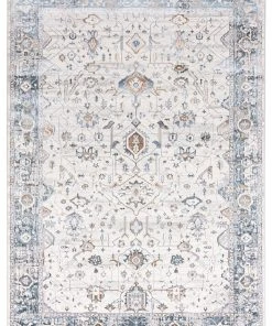 Miss Amara All Rugs Eleanor Cream Blue And Tan Traditional Rug