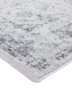 Miss Amara All Rugs Elisha Grey And Blue Traditional Distressed Medallion Rug