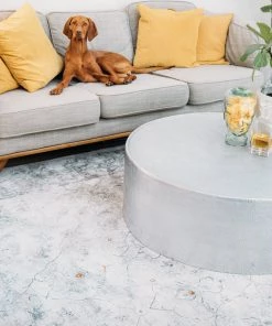 Miss Amara All Rugs Elisha Grey And Blue Traditional Distressed Medallion Rug