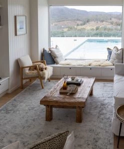 Miss Amara All Rugs Elisha Grey And Blue Traditional Distressed Medallion Rug