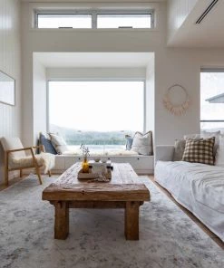 Miss Amara All Rugs Elisha Grey And Blue Traditional Distressed Medallion Rug