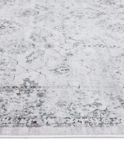 Miss Amara All Rugs Elisha Grey And Blue Traditional Distressed Medallion Rug