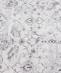 Miss Amara Elisha Grey And Blue Traditional Distressed Medallion Runner Rug