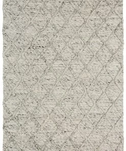 Miss Amara Ella Grey Marble Lattice Wool Rug All Rugs