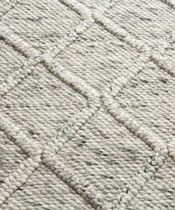 Miss Amara Ella Grey Marble Lattice Wool Rug All Rugs