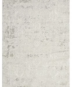 Miss Amara All Rugs Ellery Grey Ivory Distressed Floral Rug