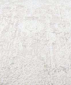 Miss Amara All Rugs Ellery Grey Ivory Distressed Floral Rug