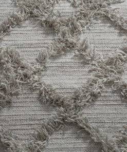 Miss Amara All Rugs Ellika Diamond Pattern Natural Grey Wool Rug