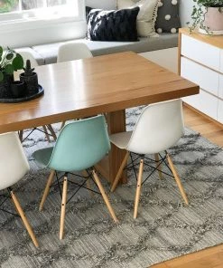 Miss Amara All Rugs Ellika Diamond Pattern Natural Grey Wool Rug