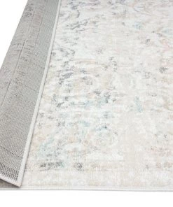 Miss Amara Elouise Cream And Grey Multi-Colour Traditional Floral Runner Rug All Rugs