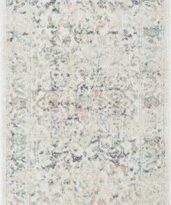 Miss Amara Elouise Cream And Grey Multi-Colour Traditional Floral Runner Rug All Rugs