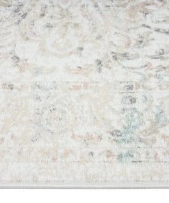 Miss Amara All Rugs Elouise Cream And Grey Multi-Colour Traditional Floral Rug