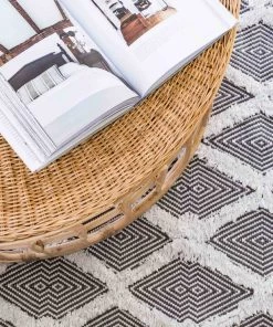 Miss Amara All Rugs Emelie Monochrome Diamond Tufted Rug