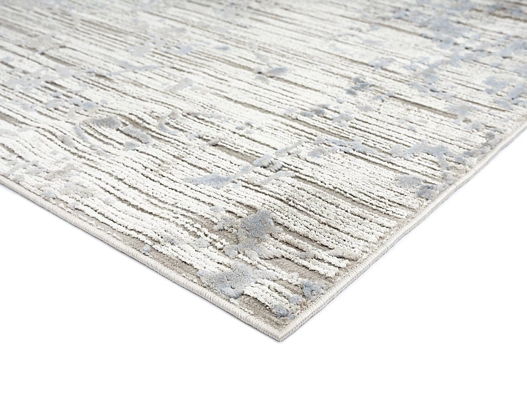Miss Amara All Rugs Emmie Grey Ivory And Blue Traditional Floral Rug